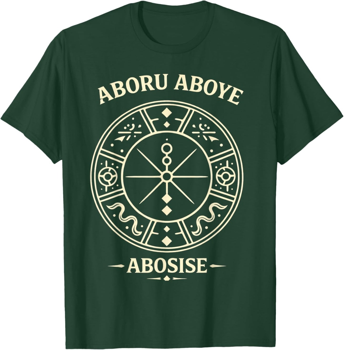 ABORU ABOYE ABOSISE Ifa Greeting T-Shirt - T-Shirt | Forest