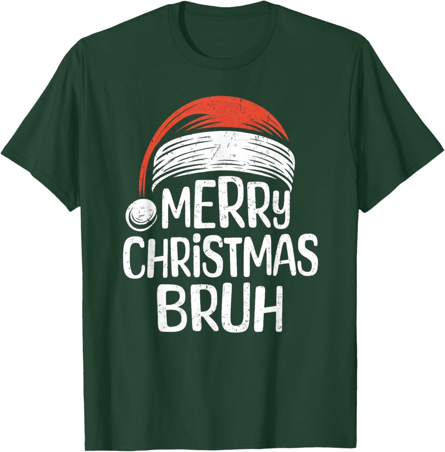 Merry Christmas Bruh Santa Meme Funny Saying for Boys Men T-Shirt - T-Shirt | Forest