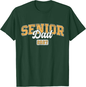 Senior Dad Class of 2027 Graduate Father Varsity Graduation T-Shirt - T-Shirt | Forest