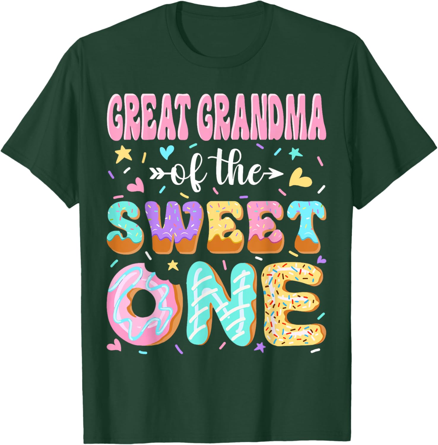 Great Grandma of The Sweet One First Birthday Family T-Shirt - T-Shirt | Forest