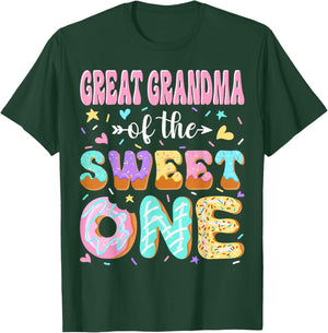 Great Grandma of The Sweet One First Birthday Family T-Shirt - T-Shirt | Forest