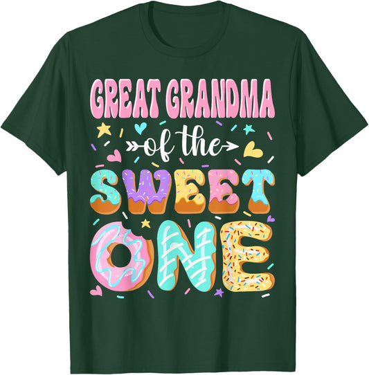 Great Grandma of The Sweet One First Birthday Family T-Shirt - T-Shirt | Forest