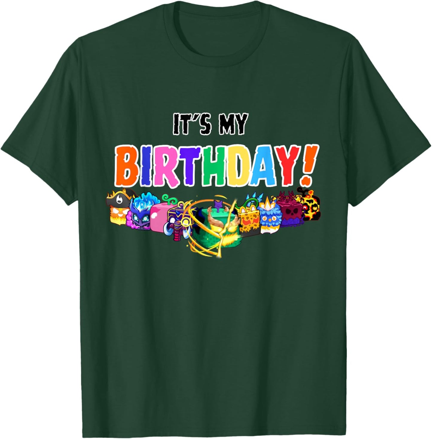 blox Fruit Birthday Party It's My Birthday T-Shirt - T-Shirt | Forest