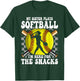 My Sister Plays Softball I'm Here for The Snacks Brother Kid T-Shirt - T-Shirt | Forest