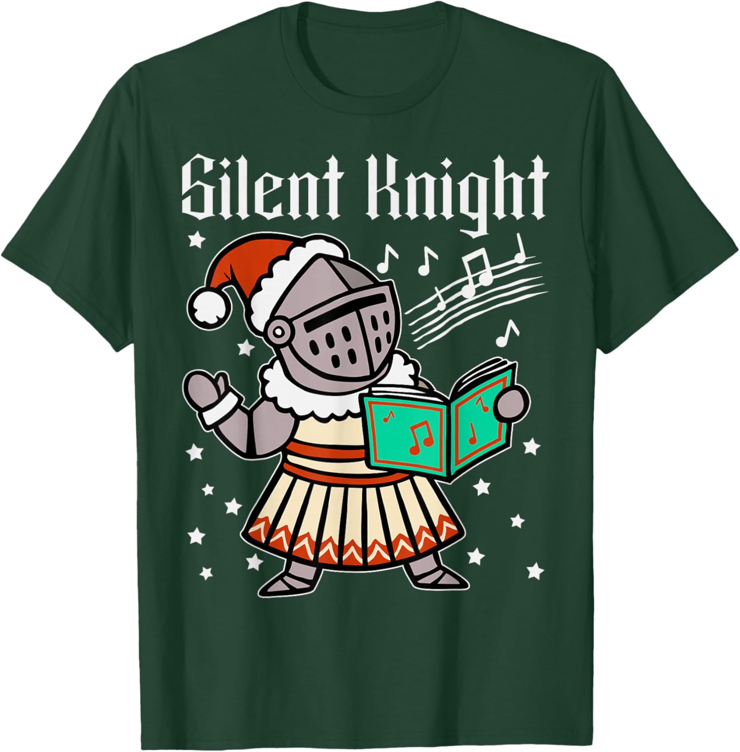 Silent Knight Christmas Medieval Templar Xmas Costume T-Shirt - T-Shirt | Forest