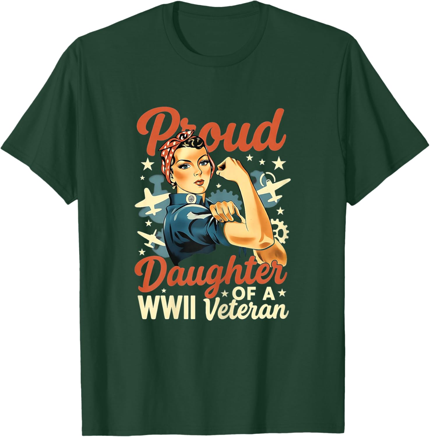 Proud Daughter of a WWII Veteran T-Shirt - T-Shirt | Forest