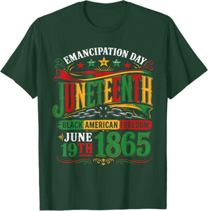 Juneteenth Black History Celebrating Black Freedom 1865 T-Shirt - T-Shirt | Forest