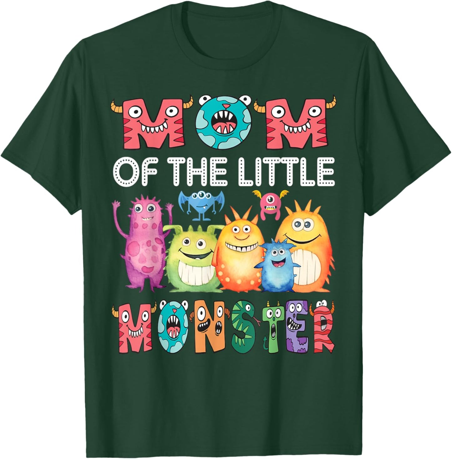 Mom Of The Little Monster Kids 1St Birthday Party T-Shirt - T-Shirt | Forest
