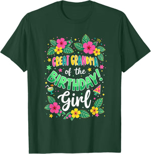 Aloha Hawaii Great Grandma Of The Birthday Girl T-Shirt - T-Shirt | Forest