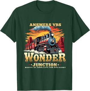 Answers VBS Wonder Junction Christian Train Theme Apparel T-Shirt - T-Shirt | Forest