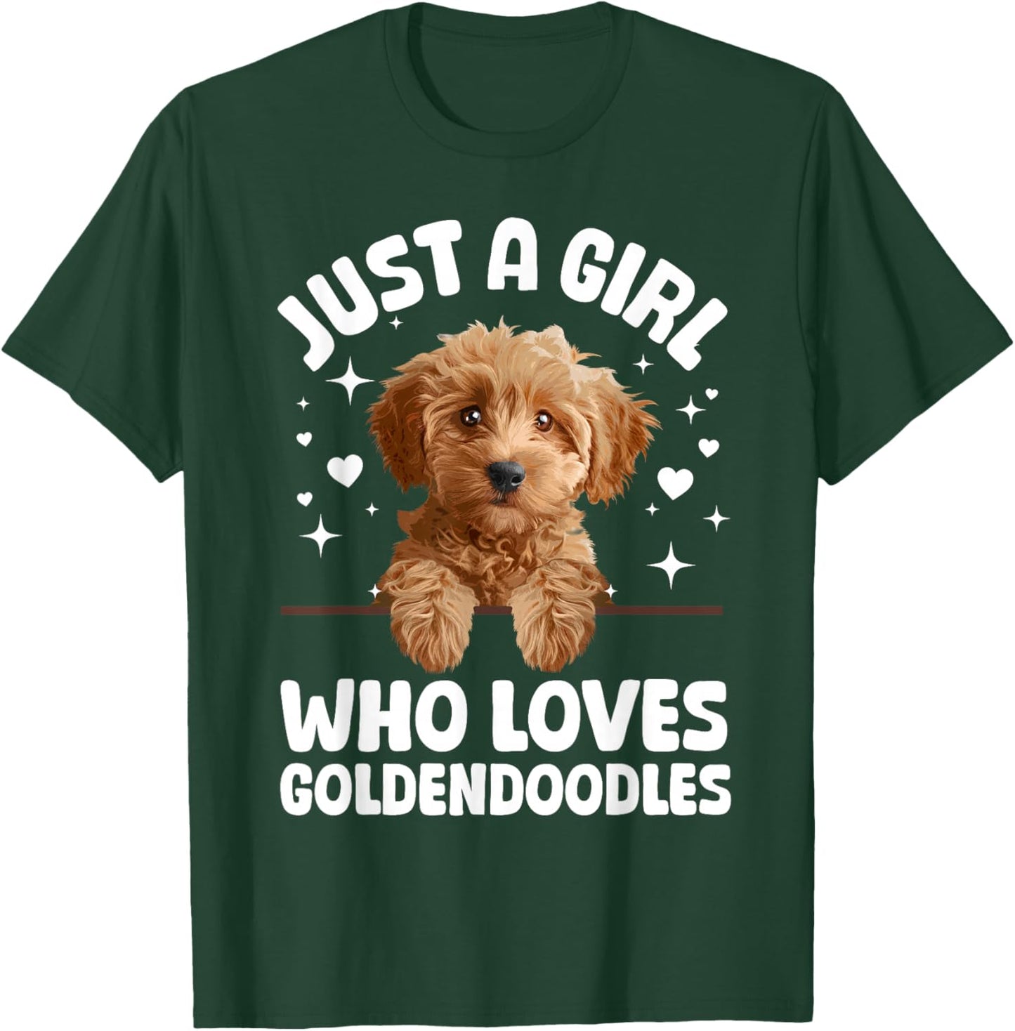 Cute Goldendoodle Design Girls Golden Doodle Lover T-Shirt - T-Shirt | Forest