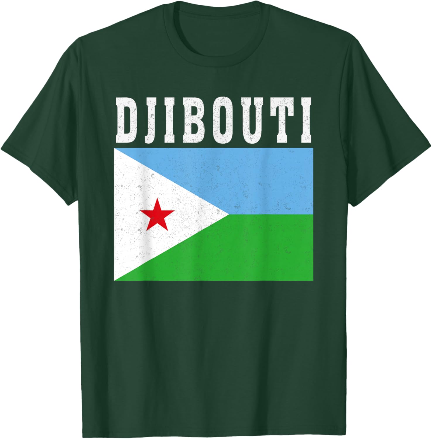 Djibouti Flag Patriotic National Roots Souvenir T-Shirt - T-Shirt | Forest