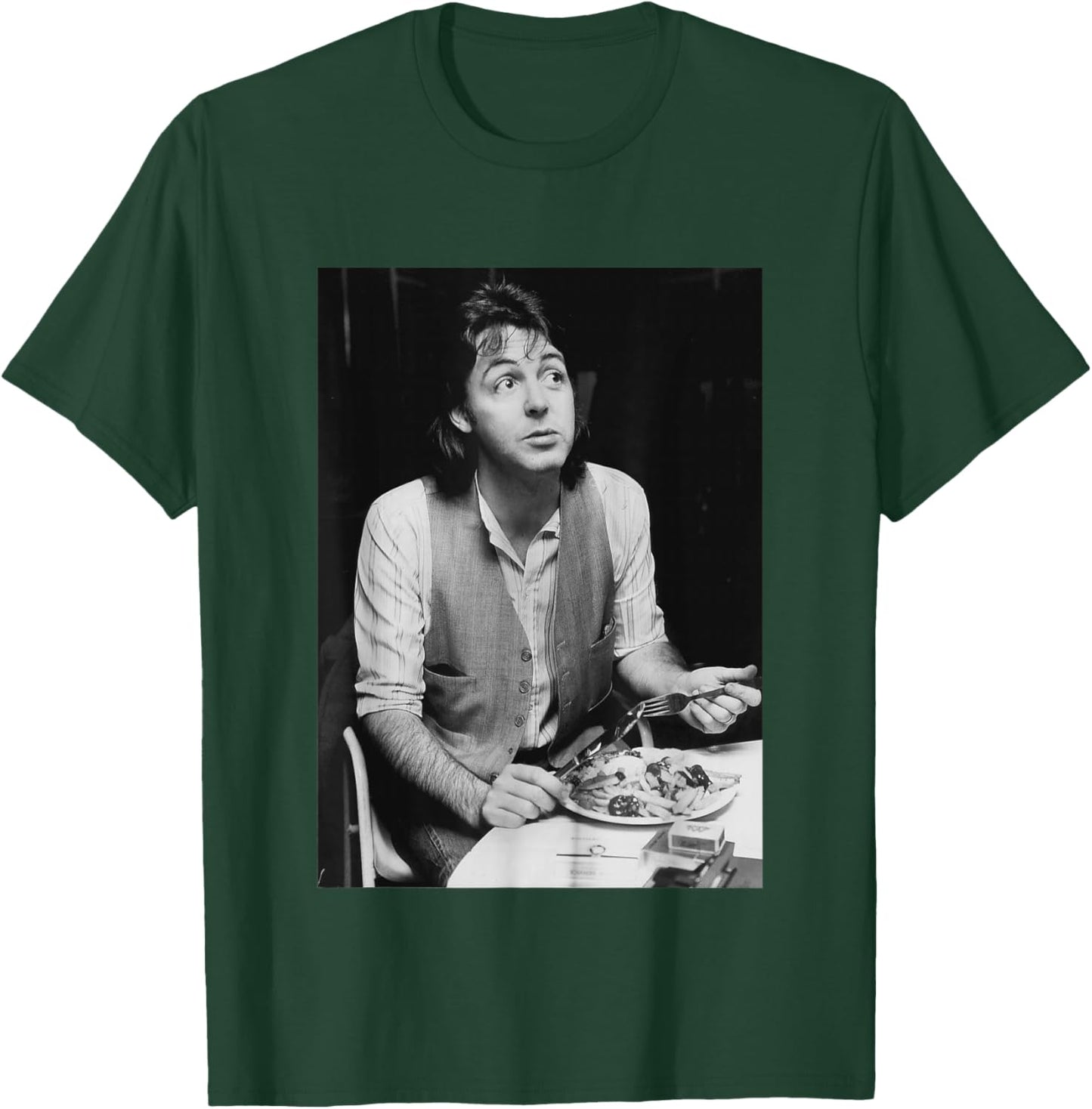 The Beatles: Sir Paul McCartney Eating Wings 1977 T-Shirt - T-Shirt | Forest