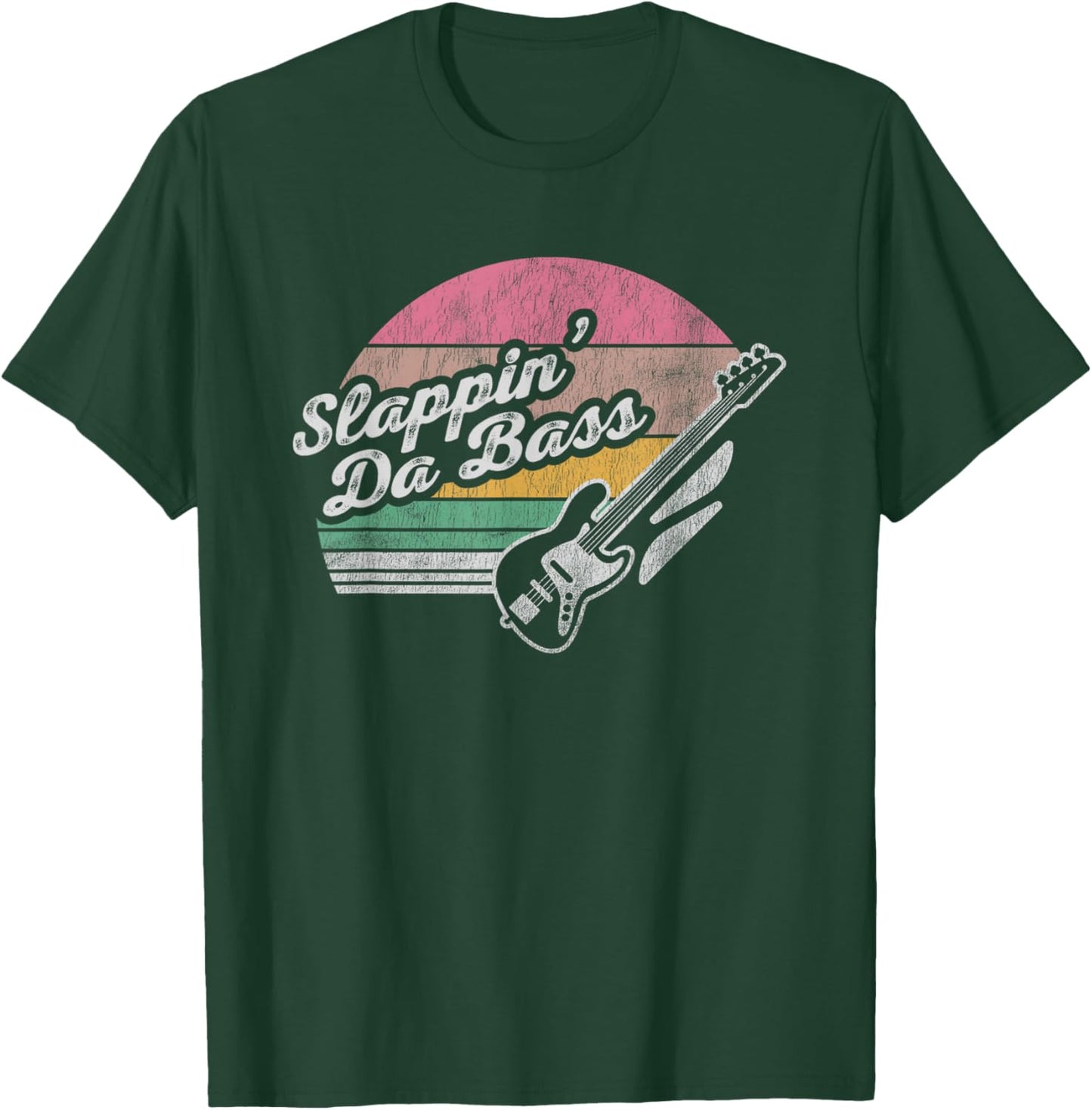 Slappin' Da Bass Vintage Bass Guitar T-Shirt - T-Shirt | Forest