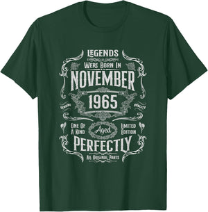 59th Birthday Legends Were Born In November 1965 T-Shirt - T-Shirt | Forest