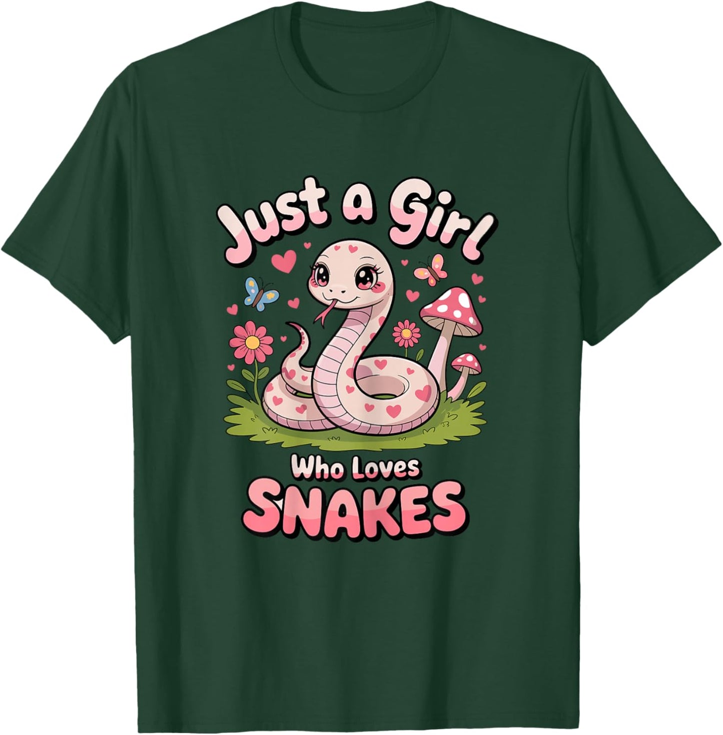 Just a Girl Who Loves Snakes T-Shirt - T-Shirt | Forest