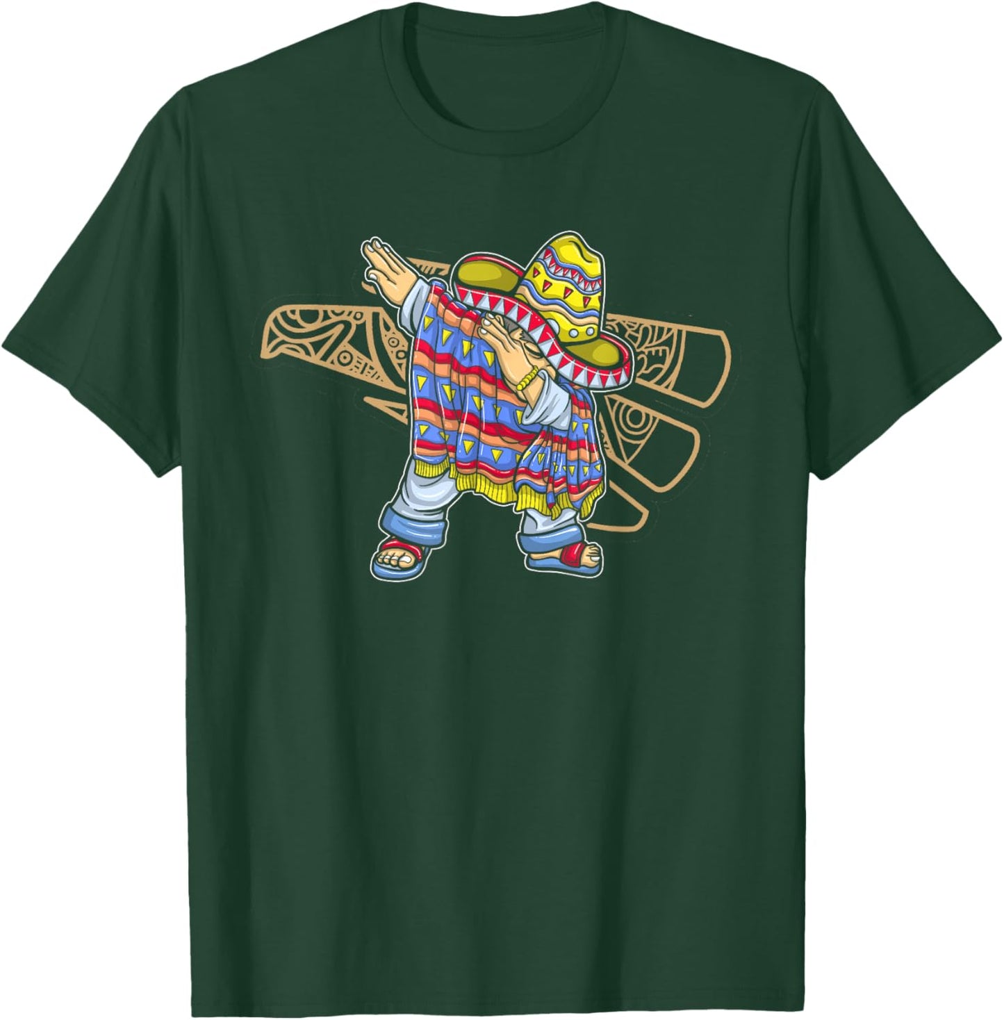 Mexico Dab Dabbing Mexican Flag Pride Jersey T-Shirt - T-Shirt | Forest