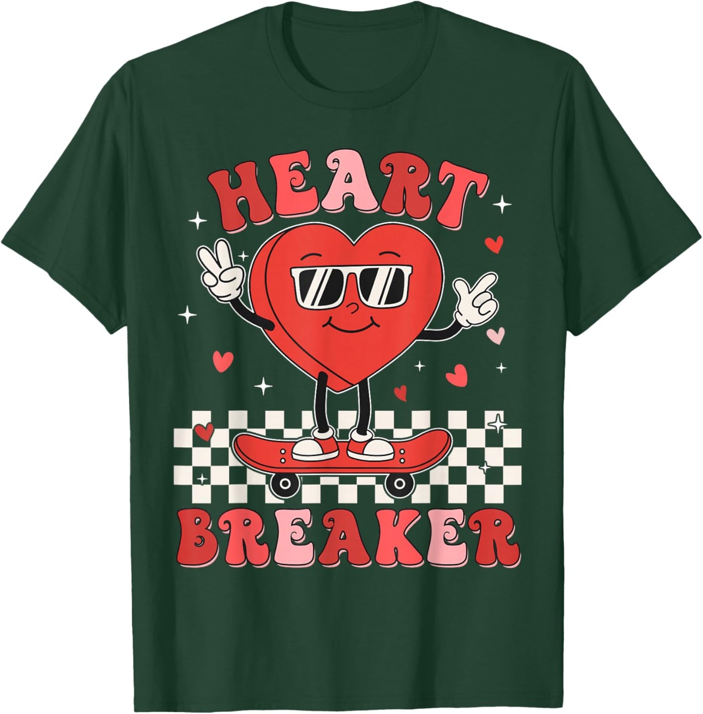Cute Groovy Valentines Day Funny Valentine Kids Boy Toddler T-Shirt - T-Shirt | Forest