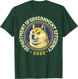 Doge Shiba Inu Face Department Of Government Efficiency Men T-Shirt - T-Shirt | Forest