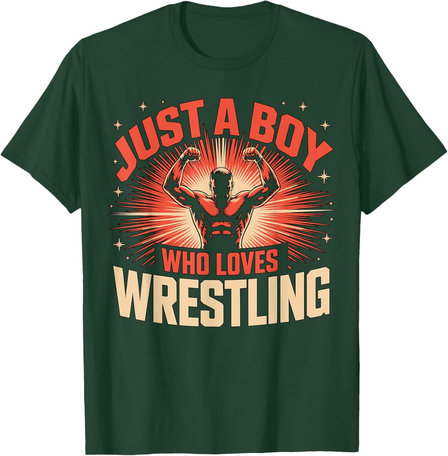 Just a Boy Who Loves Wrestling T-Shirt - T-Shirt | Forest