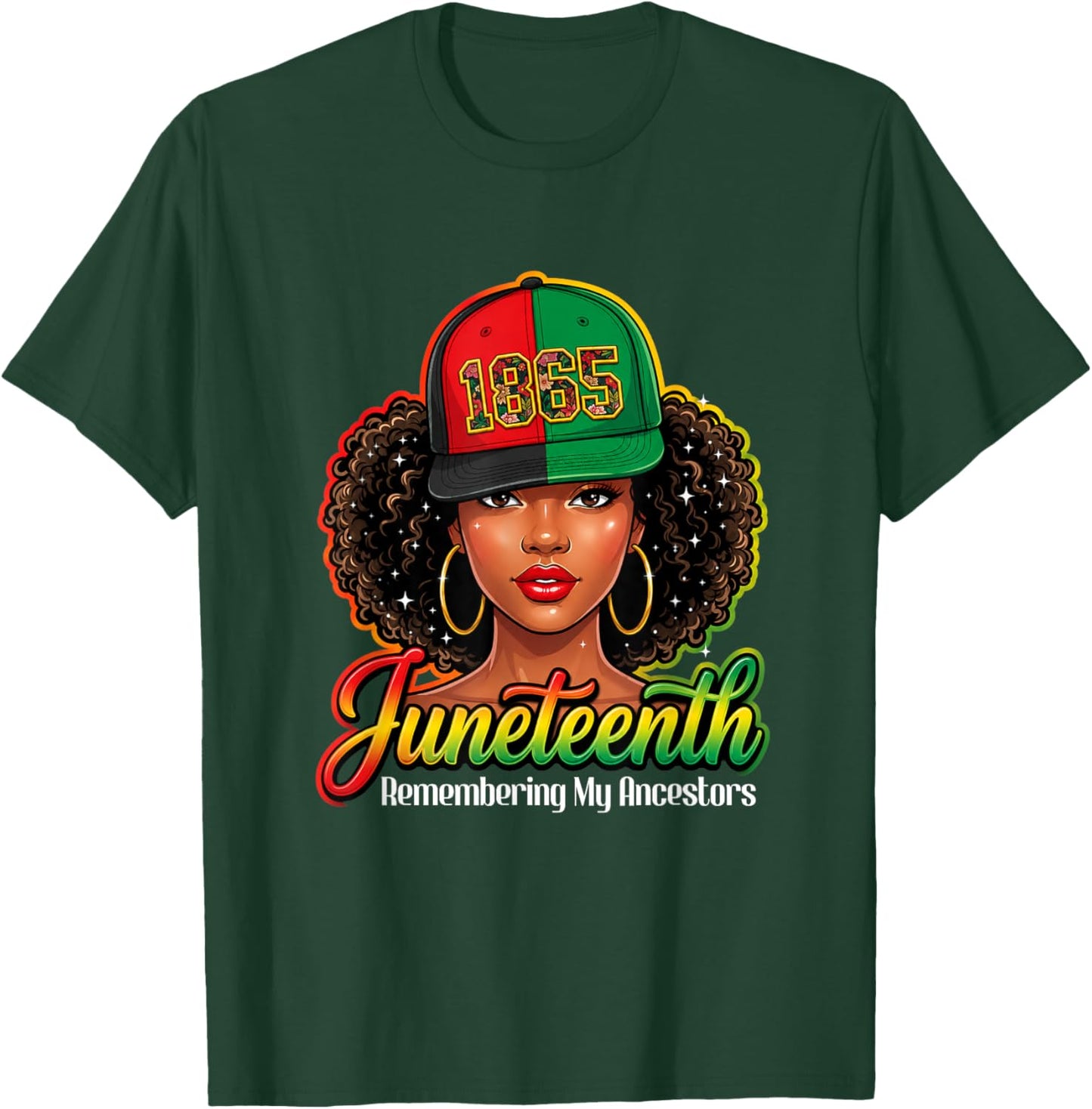 Juneteenth Remembering My Ancestors Black Women Juneteenth T-Shirt - T-Shirt | Forest