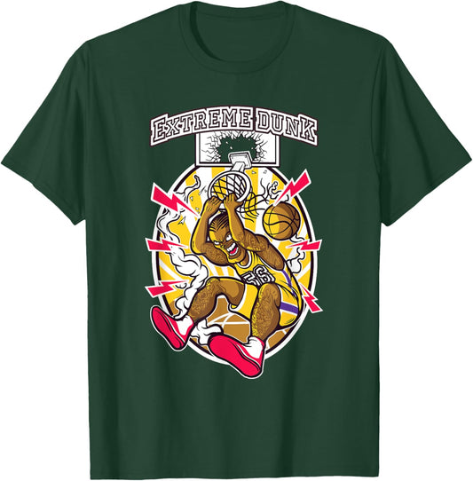 Streetart Basketball Funny Dunk T-Shirt - T-Shirt | Forest