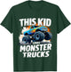 Kid This Kid Loves Monster Trucks , Black, 2 T-Shirt - T-Shirt | Forest