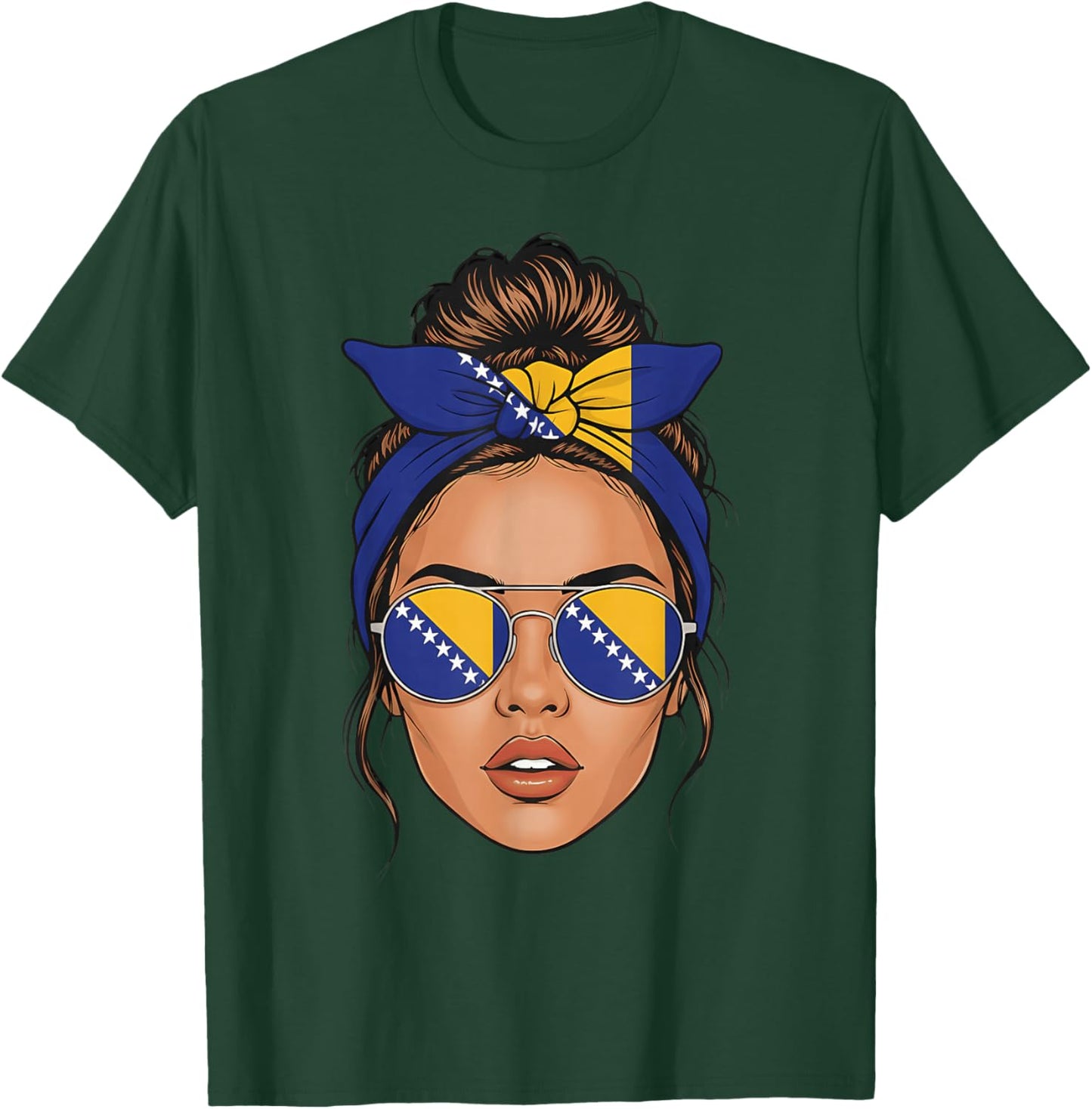 Bosnia and Herzegovina Roots Bosnian Flag T-Shirt - T-Shirt | Forest