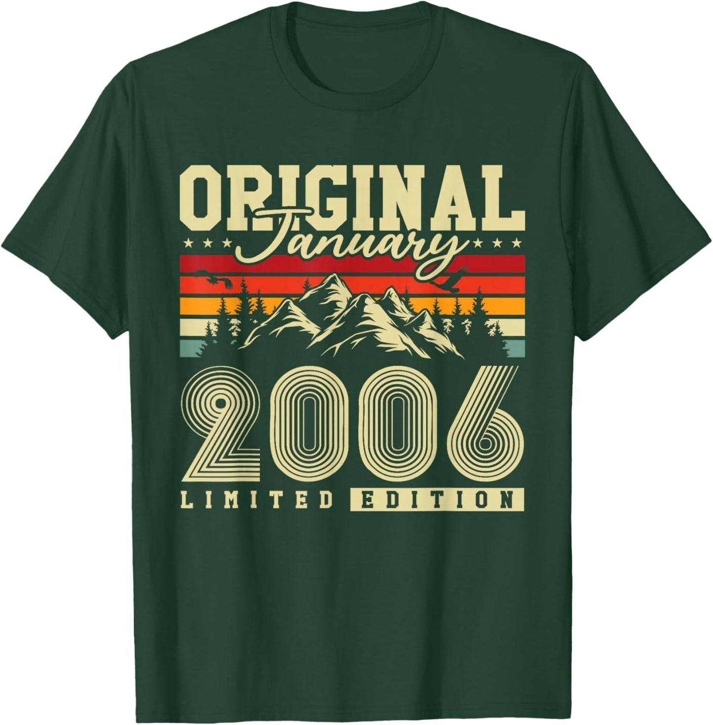 Original January 2006 Birthday Gift 20 Years Vintage T-Shirt - T-Shirt | Forest