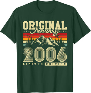 Original January 2006 Birthday Gift 20 Years Vintage T-Shirt - T-Shirt | Forest