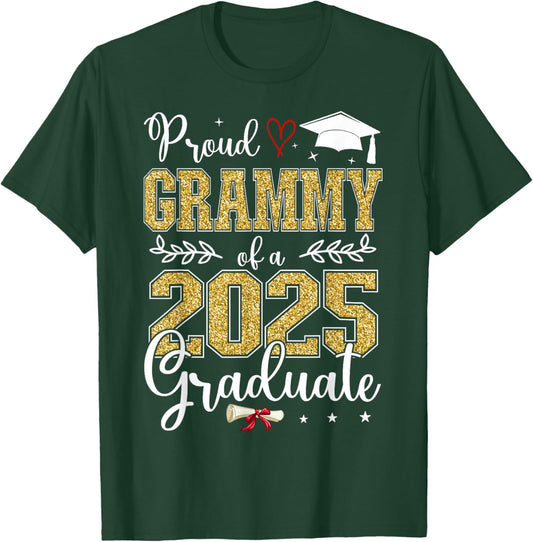 Proud Grammy Of A Class Of 2025 Graduate Senior Graduation T-Shirt - T-Shirt | Forest