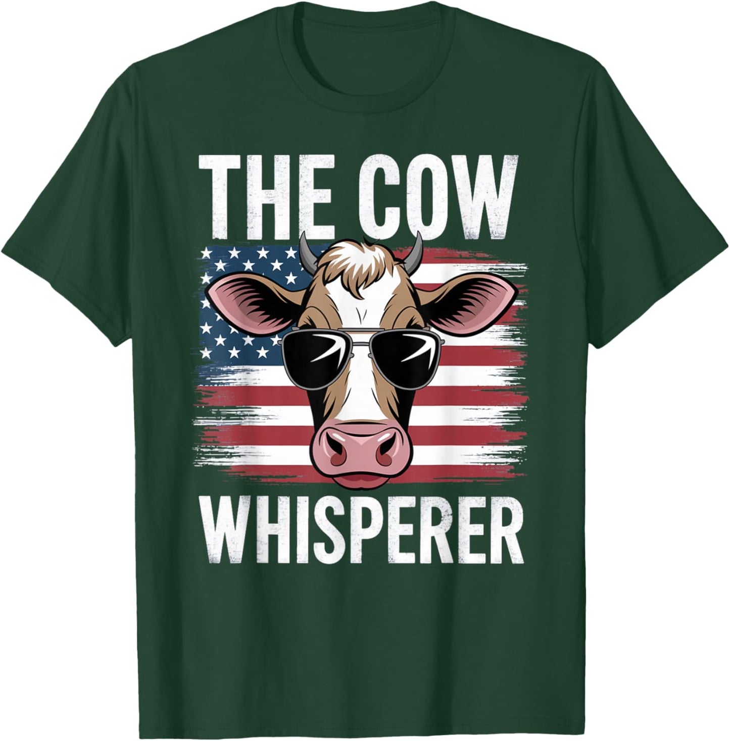 Men Women The Cow Whisperer Farmer Animal Farm Funny T-Shirt - T-Shirt | Forest