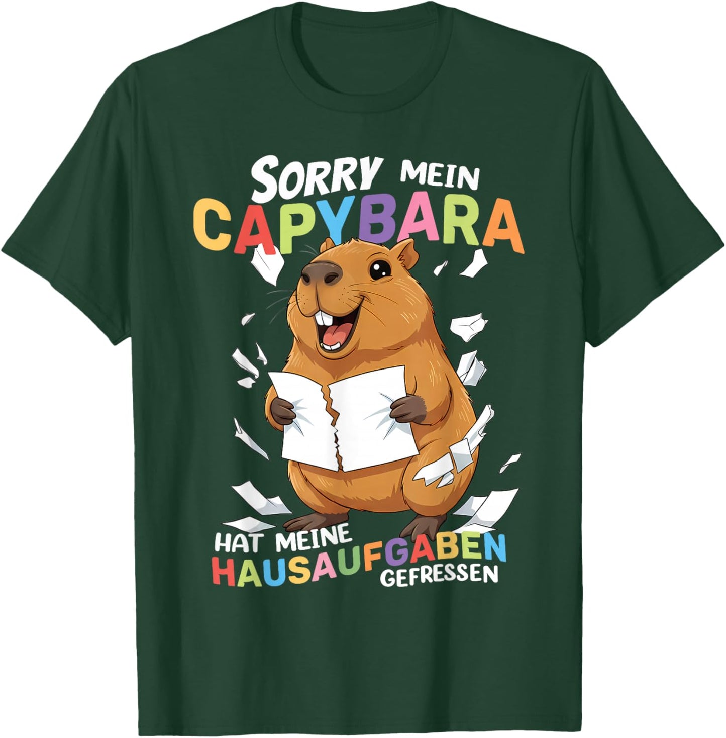 Sorry Mein Capybara Hat Meine Hausaufgaben Gefressen T-Shirt - T-Shirt | Forest