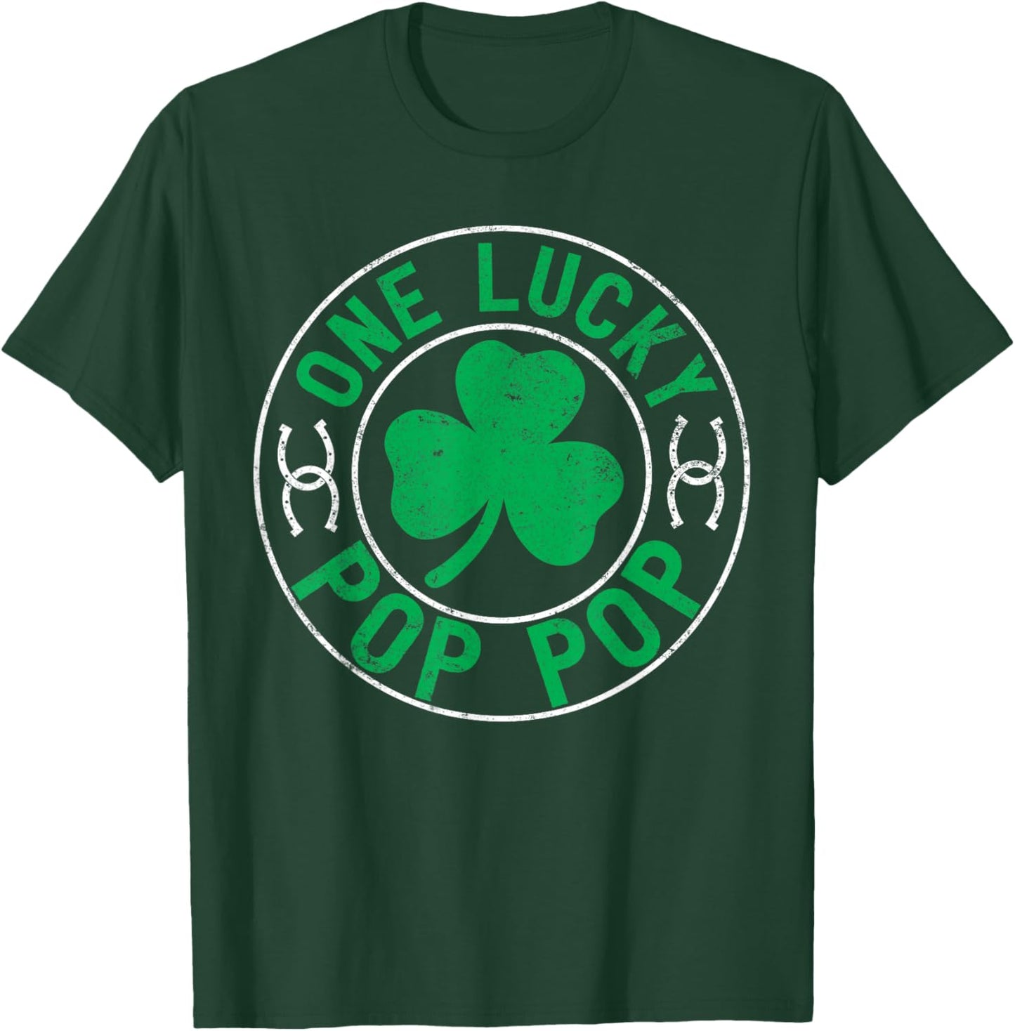 One Lucky Pop Pop St. Patrick’s Day Matching Family Grandpa T-Shirt - T-Shirt | Forest