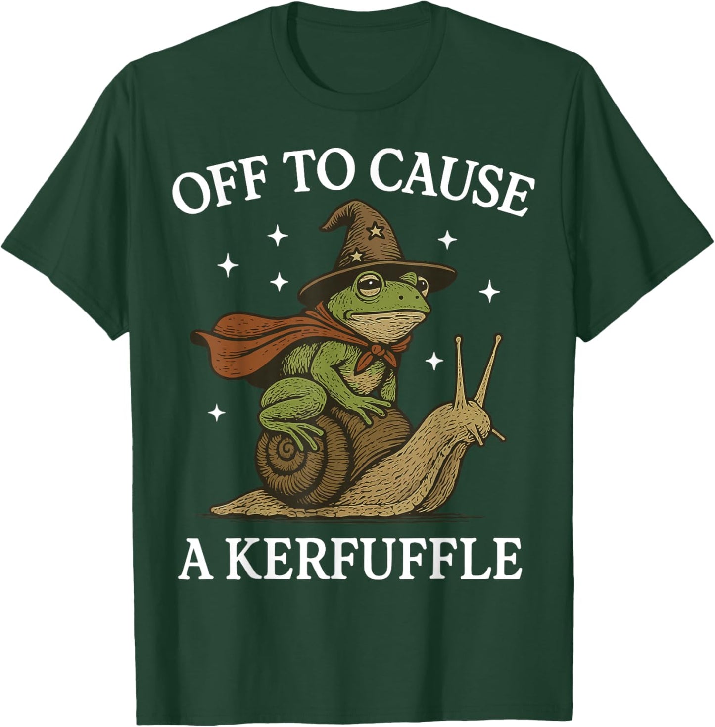 Off to Cause A Kerfuffle Frog T-Shirt - T-Shirt | Forest