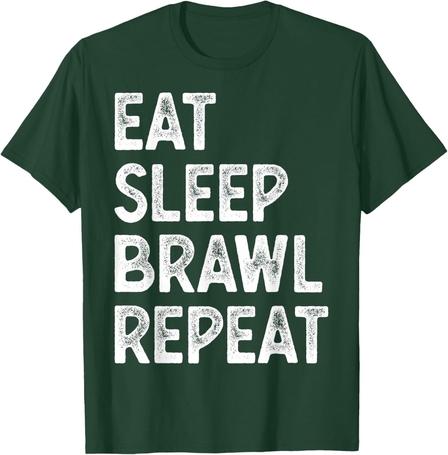 Eat Sleep Brawl Repeat Stars Funny Video Gamer Gaming T-Shirt - T-Shirt | Forest