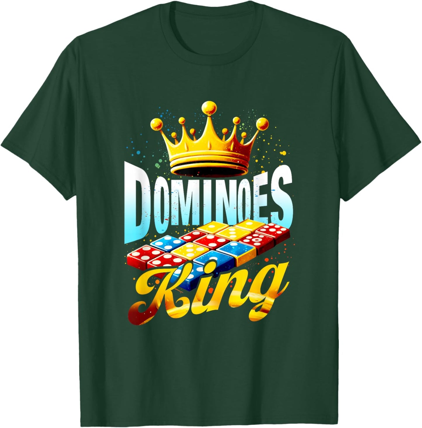 Dominoes King Domino Player Domino Lover Tile Game Champion T-Shirt - T-Shirt | Forest