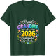 Women's Proud Grandma of a 2026 Kindergarten Graduate Mothers Day V-Neck T-Shirt - T-Shirt | Forest