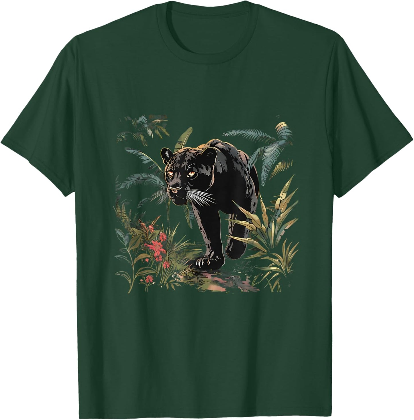 Panther Wildlife Nature Jungle Animal Art Panther Lover T-Shirt - T-Shirt | Forest