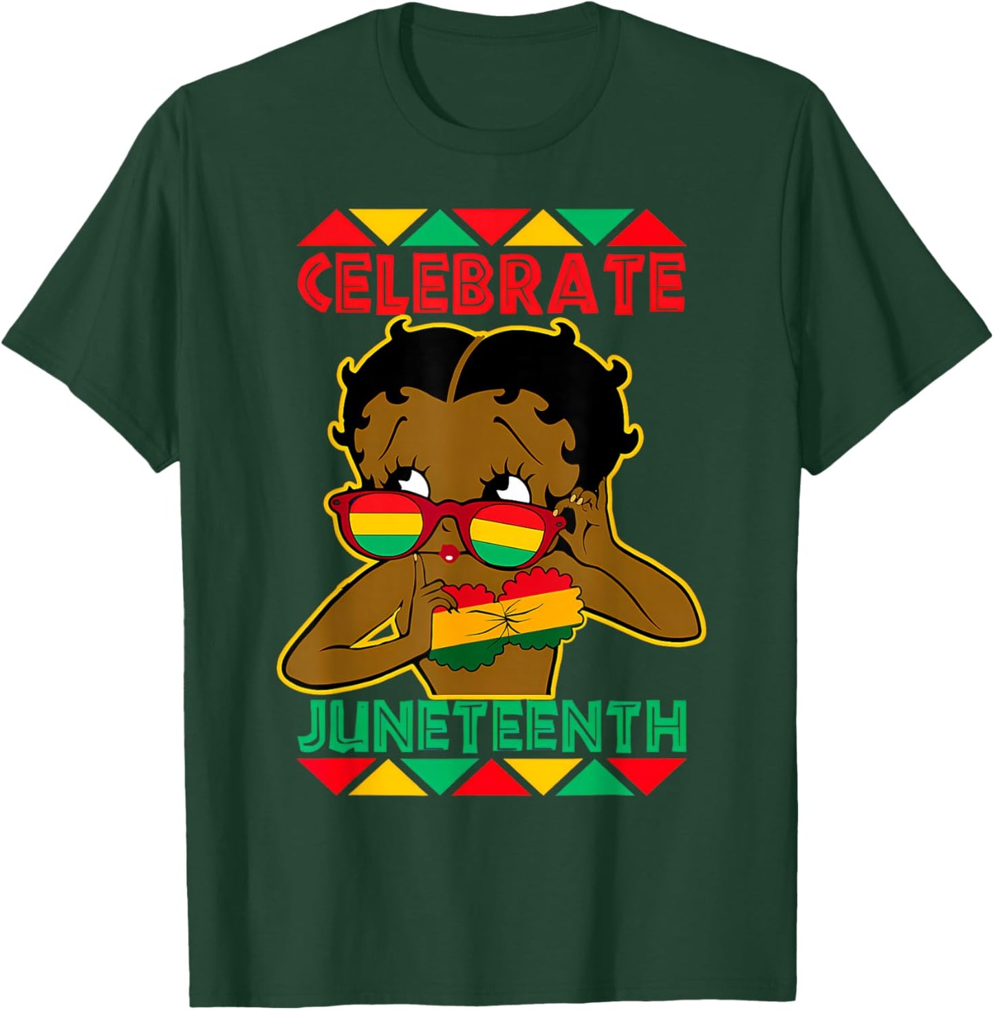 Black Girl Celebrate Juneteenth 1865 African Pride Kids T-Shirt - T-Shirt | Forest