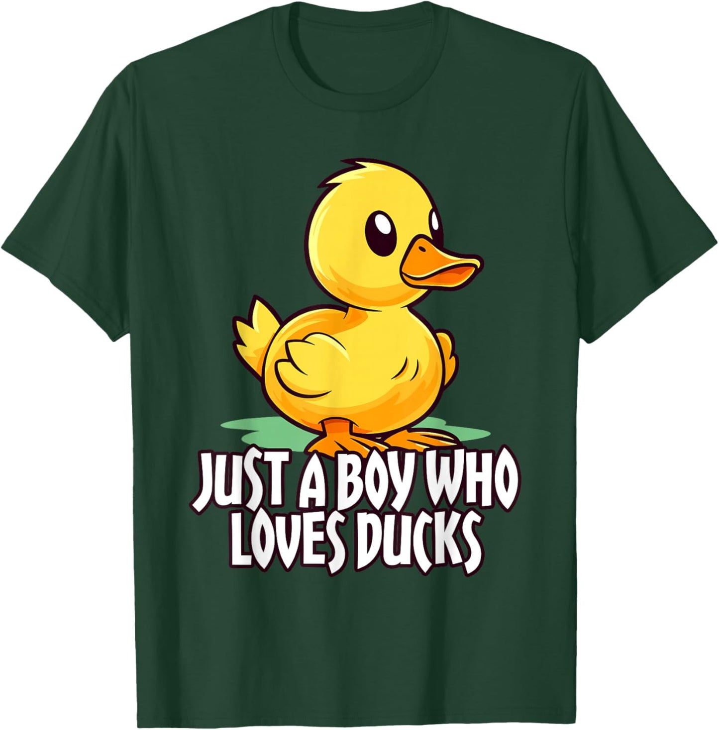 Cute Cartoon for Duck Lover Just a Boy Who Loves Ducks Gifts T-Shirt - T-Shirt | Forest