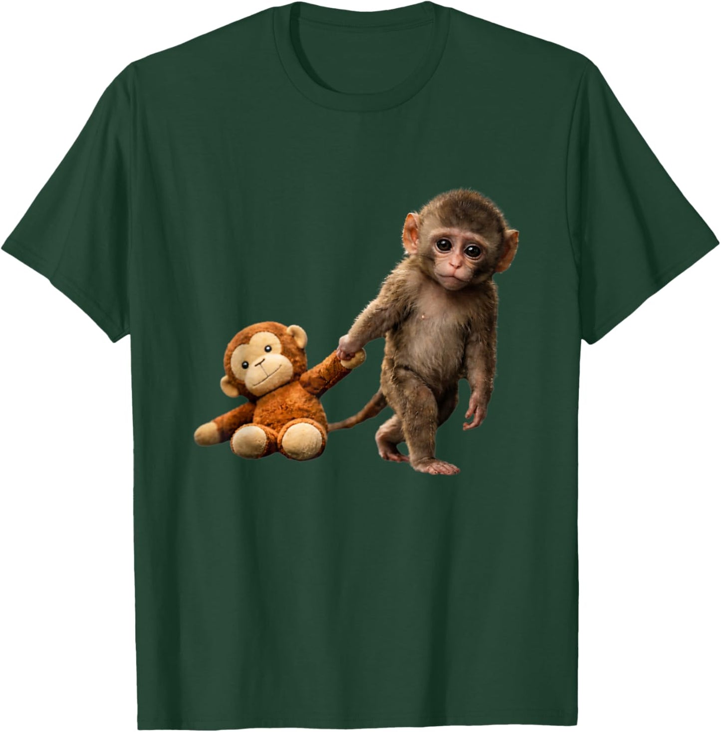 Baby Monkey Punch Plush Cute Monkey Japan Zoo Punch Monkey T-Shirt - T-Shirt | Forest