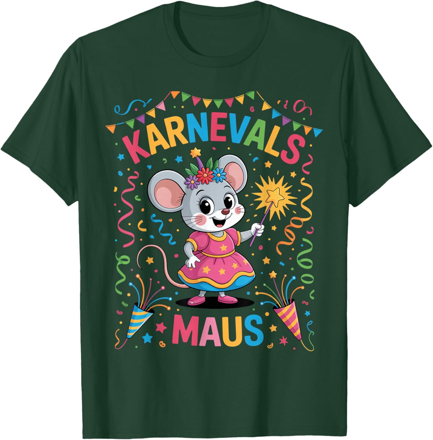 Carnival Mouse Women's Costume Replacement Cologne Carnival T-Shirt - T-Shirt | Forest