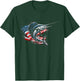 Sailfish American Flag Patriotic Fishing Graphic Design T-Shirt - T-Shirt | Forest
