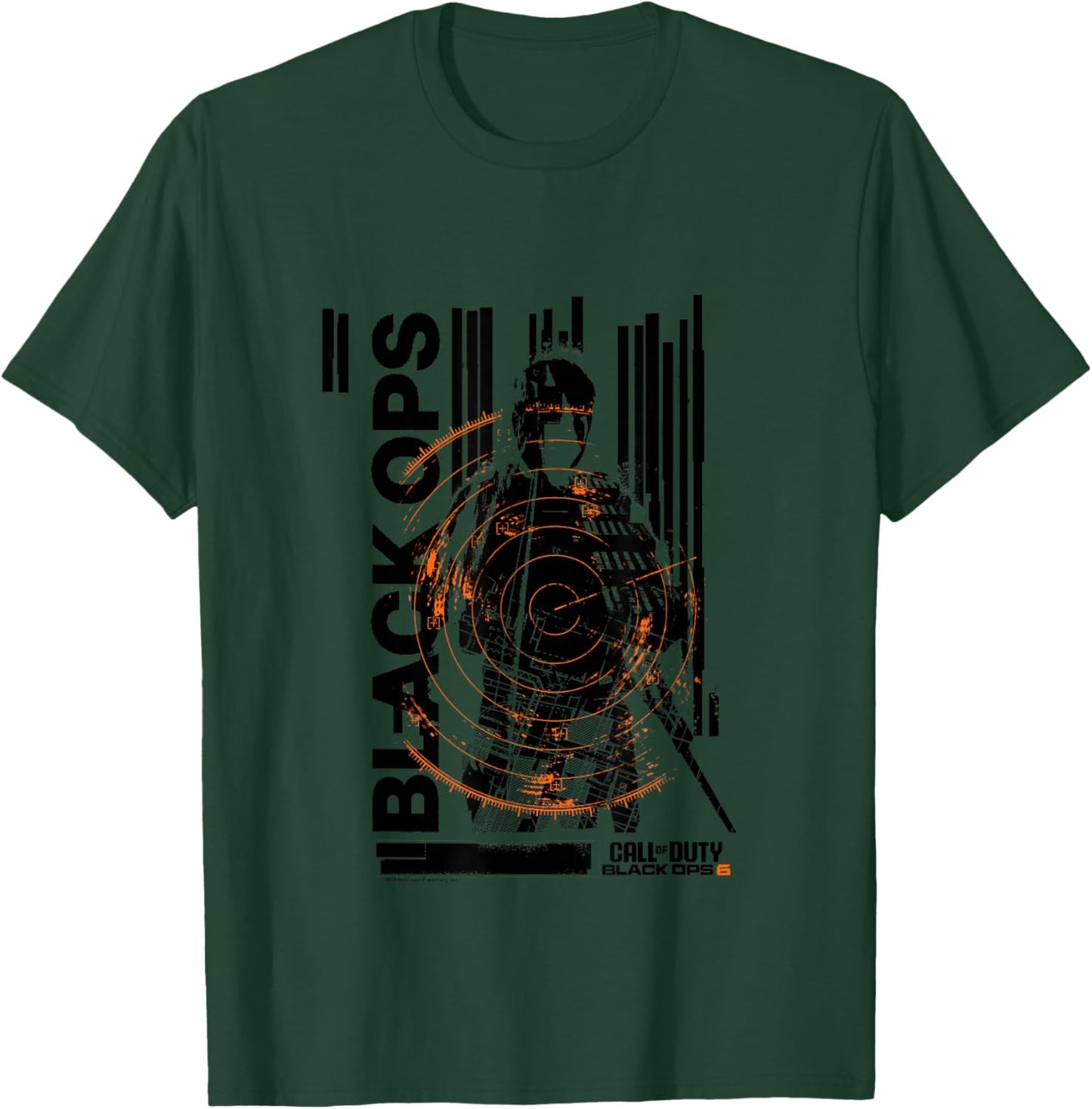 Call Of Duty Black Ops Soldier Silhouette Distressed Logo T-Shirt - T-Shirt | Forest