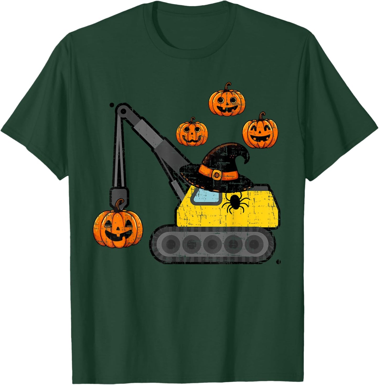 Crane Construction Truck Costume Toddler Kids Boys Halloween T-Shirt - T-Shirt | Forest