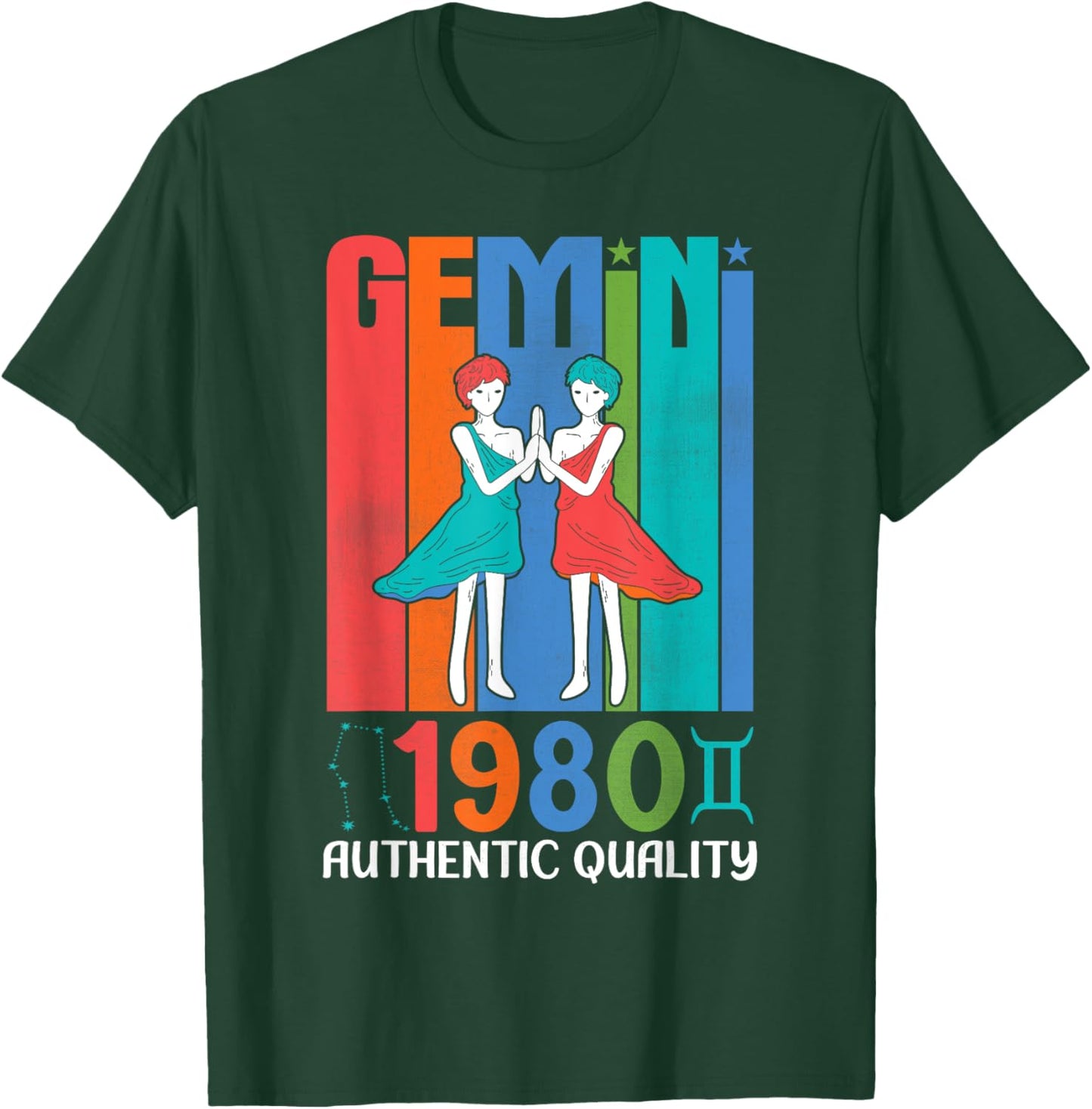 Gemini 1980 Authentic Quality 45 Years Birthday To Me You T-Shirt - T-Shirt | Forest