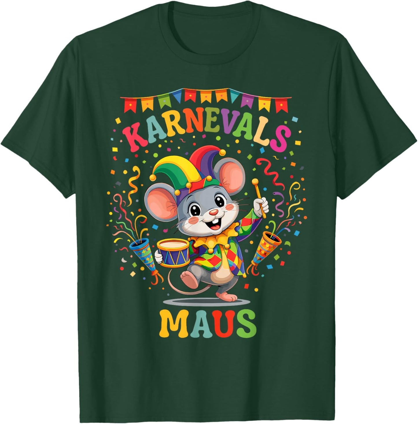Carnival Mouse Cologne Carnival Costume Alaaf Fancy Dress T-Shirt - T-Shirt | Forest