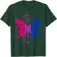 Mystical Bisexual Butterfly with Celestial Moon Magic T-Shirt - T-Shirt | Forest