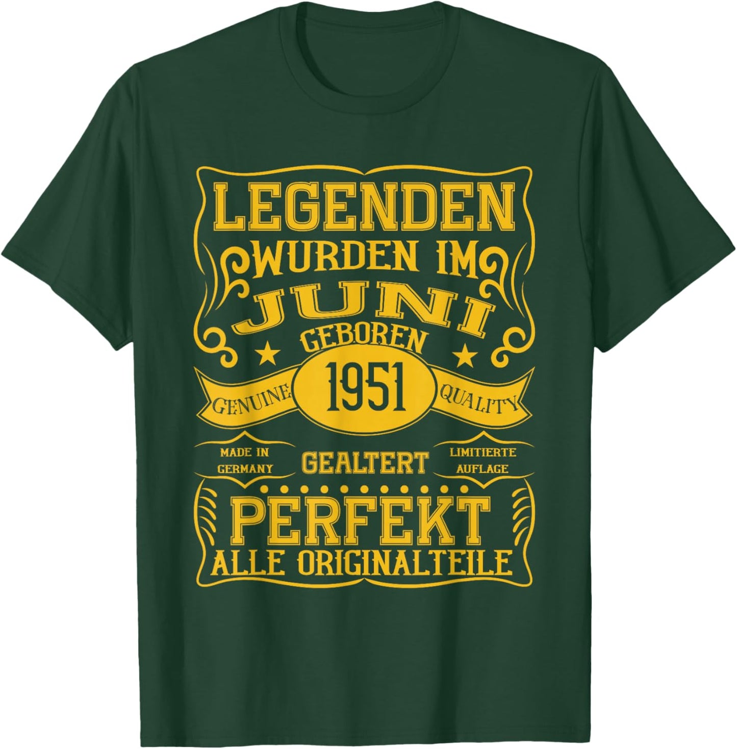 75. Geburtstag Geschenk Mann Legenden Sind Im Juni 1951 T-Shirt - T-Shirt | Forest